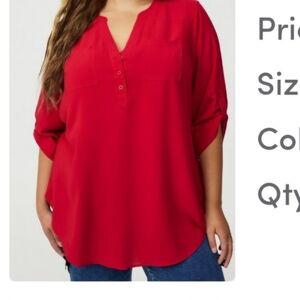 Torrid Bold Scarlet Blouse